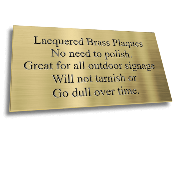 Lacquered Brass Plaques